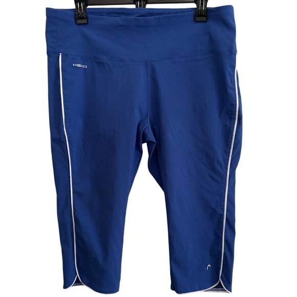 Head Golf Womens Blue Elastic Waist Capri Pants Size 12 - Picture 1 of 8